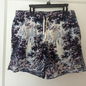 Bather Medium cerulean waterfall swim trunks shorts
